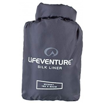 Lifeventure Silk Sleeping Bag Liner Mummy Shape Grey Sac de Couchage Unisexe en Soie en Forme de Momie Gris Taille Unique Mixte