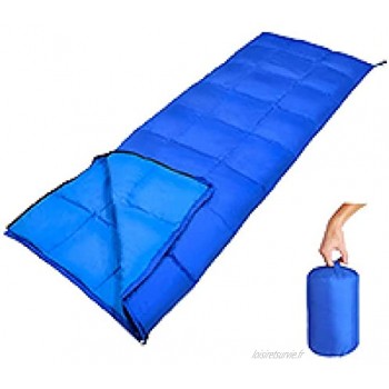 Lpf3kkk Sac de Couchage Sac de Couchage ultraléger Camping Duvet de Canard Sac de Couchage enveloppe étanche avec Compression Sac d'hiver Tourisme Adultes-Bleu Sarcophage Froid Color : Blue