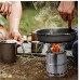 Ensemble De Cuisson En Acier Inoxydable Camping Cookware Kit Pan Cuisinière Ensemble En Acier Inoxydable Produits Pour La Cuisine Extérieure Et Le Pique-nique Noir