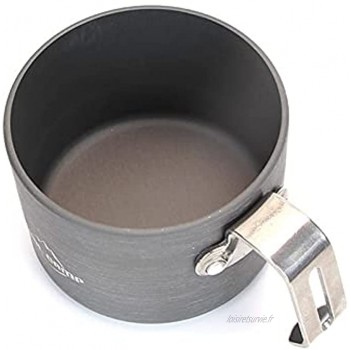 Runsmooth Tasse à thé de Voyage Tasse en Aluminium d'extérieur Tasses de Vaisselle de Camping avec poignée incurvée adaptée pour Le thé Le café l'eau et Le Lait à l'extérieur