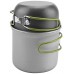 Seacanl Batterie de Cuisine Portable pour Barbecue Pot en Aluminium Pique-Nique de randonnée en Pot en Aluminium pour la randonnée en Camping