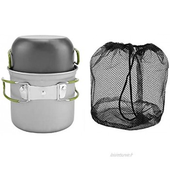 Seacanl Batterie de Cuisine Portable pour Barbecue Pot en Aluminium Pique-Nique de randonnée en Pot en Aluminium pour la randonnée en Camping