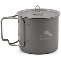 TOAKS Tasse Pot de Camping Portable Ultraléger en Titane 375ml with Lid[CUP-375-C]