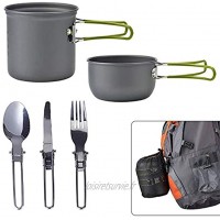 JIESD-Z Batterie de cuisine portable pour camping extérieur casserole poêle fourchette cuillère pour l'extérieur randonnée camping pique-nique