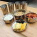 Kit de vaisselle de camping en acier inoxydable casserole poêle assiettes tasses pour randonnée barbecue pique-nique