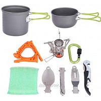 VGEBY Kit de Ustensiles de Cuisine de Camping Vaisselle Set Camping Fourchette Portable pour Pique-Nique Randonnée Backpacking