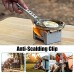 Lary Poignée de casserole de camping avec clip anti-chaleur En aluminium 12,5 x 2,5 x 5,5 cm