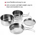 SH-RuiDu Lot de 4 ustensiles de cuisine en acier inoxydable anti-adhésif pour camping pique-nique extérieur casserole ou poêle vaisselle pour la cuisson et la cuisson