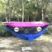 Cojj Camping Hamac Parachute Trajambunal avec hamac Net Hamac de Plein air Double balançoire de la Tente aérienne au Sol 290 x 140cm Bleu Rose