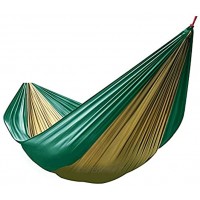 QUETW Hamac de camping portable double et simple en nylon pour intérieur ou extérieur sac à dos voyage plage jardin randonnée coton couleur : D taille : 270 x 145 cm