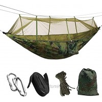 QUETW Hamac portable de camping hamac de parachute en nylon léger pour extérieur intérieur terrasse jardin Peut supporter 200 kg de coton couleur : camouflage taille : 260 x 140 cm
