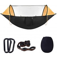 SHUYANshiyu Hamac double portable d'extérieur avec moustiquaire Tente de défense solaire Pour voyage randonnée camping Lit de couchage suspendu couleur : jaune
