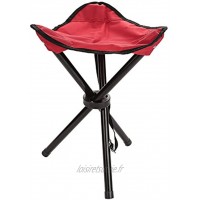 BLLBOO Chaise Pliante Chaise de pêche Chaise trépied Pliante Portable pour Camping en Plein air Randonnée Pêche Pique-Nique BBQ VoyageL-Rouge