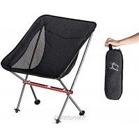 Chaise de Camping Chaise de Camping Portable ultralégère Chaises Pliantes compactes à Cadre en Aluminium d'aviation Capacité de 265Lb avec Pieds Larges et Sac de Rangement Convient pour Le cam