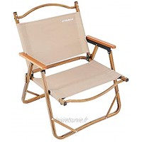 Chaise de camping pliante portable en bois 600D polyester Oxford résistant à l'usure et à la déchirure Dépliez rapidement Structure triangulaire Poids inférieur à 120 kg