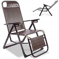 Chaise de camping ultralégère Portable Chaise longue Pliable Inclinable Avec repose-pieds réglable et oreiller Pour le camping la plage la piscine