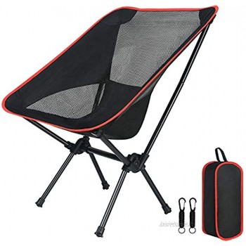 Flintronic Chaise de Camping Pliable avec Sac de Transport Ultra Légère Chaise de Plage Pliable pour la randonnée Pêche Barbecue Pique Extérieur Capacité de 100 kg