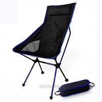 HFDXG Chaise D'Extérieur Chaises Pliantes Camping Compact chaises Portables Ultra-léger Bivouac avec Sac de Transport for la Plage Pique-Nique Jardin Color : Dark Blue Size : 40x90x100cm