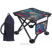Tabouret de camping pliant chaise de pêche de pique-nique portable avec poche latérale pour table de pique-nique et chaise de pique-nique