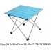 Camping Table pliante pêche pique-nique portable Table légère BBQ aluminium Blue Table Table Camping