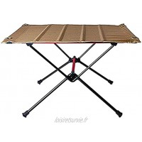 Dpliu Table de Pique-Nique en Alliage d'aluminium Ultra-légère Table de Camping Pliable Pliable en Alliage Pliable 59,7 X 40.5 X 38 Cm b