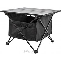 DSFSAEG Table de camping portable pliable légère avec sac de rangement multifonction pour salle à manger couper Noir