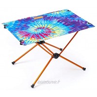 Helinox Table One Table de camping légère pliable portable avec dessus rigide taille standard 58,9 x 39,1 cm teinture tie-dye