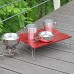MARMODAY Petite table de camping pliable en alliage d'aluminium pour pique-nique plage rouge