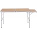 Outsunny Table pliante de camping avec aile rabattable Table de pique-nique Structure légère en aluminium Charge 30 kg Hauteur réglable 153 x 60 x 40 70 cm