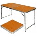 Table de camping Amanka en aluminium 120 x 60 cm Table pliante avec 4 chaises Table pliante réglable en hauteur sur 3 positions