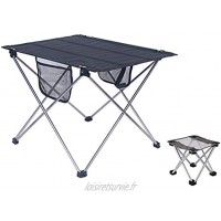 Table de Camping Légère Table de Pique-Nique Portable Table Pliante en Alu pour Le Barbecue de Plage Randonnée Pêche À La Traîne