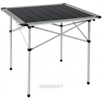 Table de camping pliante en aluminium pour 2 personnes 70 x 70 x 70 cm