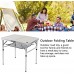 Table Pliante avec boîte de Rangement Table de Camping Portable légère à Hauteur réglable pour Pique-Nique Plage