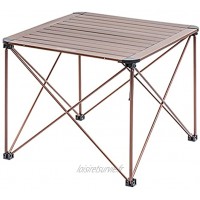 Tables de Camping de Pliage extérieur Portable en Aluminium Pique-Nique de Camping de Barbecue en Plein air Color : Champagne Size : 69.5 * 69.5 * 56cm