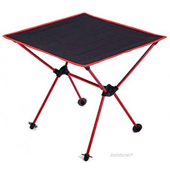 YSYSPUJ Table de Camping Pliante Table de Pliage extérieure Portable en Alliage d'aluminium Ultra-léger en Alliage d'ordinateur Pliable Mini Camping BBQ Chair Color : Red