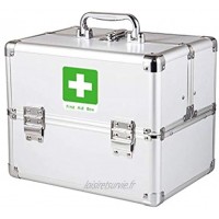 Qivorcnl First aid kit Verrouillables Trousse de Premiers Soins médicaux Boîte compartimentés Urgence médicale Metal Container Kit Cabinet Size : M