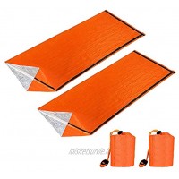 2 pièces de sac de couchage d'urgence pour tente avec sifflet pour survie en plein air camping randonnée