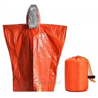 ANTKING Couverture d'urgence poncho légère imperméable bicolore équipement de survie pour activités de plein air camping et randonnée