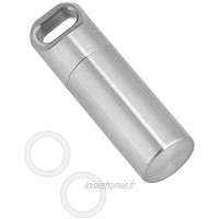 Étui à pilules hermétique Porte-clés étanche à capsule de pilule support de batterie pour étui de correspondance de bouteille d'accessoire EDC boîte sèche de conteneur de survie en plein air