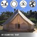 BESISOON Tente Camping Tente 3M Coton Toile Pyramid Tente Grand Espace Imperméable Extérieur De La Famille De La Famille Pique-Nique Tente Dôme Familiale pour Le Camping