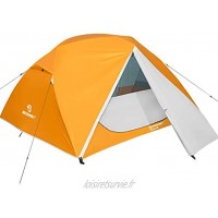 Bessport Tente de Camping 3 Personnes Ultra Légère Facile à Installer Tentes Dôme Tente avec 2 Portes 4 Saison Imperméable Ventilée pour Pique-Nique Randonnée Camping