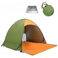 LZL Tente Tente Extérieure 2 Personnes Automatique Plage Camping Tente Vitesse Ouvert Double Protection Solaire Pêche Portable Pique-Nique Compte Tentes de Camping Color : Green