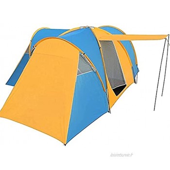 OUWTE Tente de Camping Tente Tunnel pour 6 à 9 Personnes avec 3 Chambres à Coucher et Un Porche à baldaquin |Tente dôme avec Sac de Transport pour la randonnée en Plein air