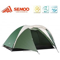 Semoo Tente de camping familiale pour 3-4 personnes tente de randonnée ultra légère imperméable double couche 3 saisons tente igloo