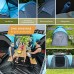 Skandika Hammerfest 4 Tente dôme familiale 4 Personnes 500 x 220 Bleu Bleu foncé avec ou sans Tapis de Sol Cousu et ou avec cabines Sombres
