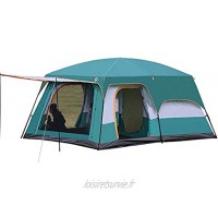 Tente Camping Rainstorm-proof Tente extérieure de deux chambres et un séjour Tente 8 personnes 10 personnes 12 personnes multi-personne Tente Tentes de dôme  Couleur : Dark green  Size : 8 people