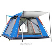 Tente dôme de randonnée et de camping pour 4 personnes en plein air avec auvent tente imperméable à l'eau à dépliage instantané pour famille tente multifonctionnelle portable étanche à l'humidi