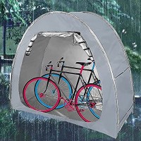 WXking Tente de Cyclisme en Plein air Tente de Rangement Vert imperméable et Protection Anti-Pluie Tente extérieure 210D Argent revêtu d'Oxford vélo Pliable vélo Pliable Vert-a Color : Grey