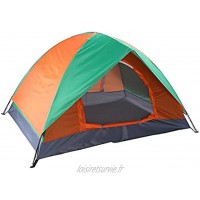 XUEXIU Double Porte De 2 Personnes Double Camping Dôme Tente Orange Famille en Plein Air Tente Camping Easy Open Camp Tents Ultralight Portable
