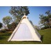 en Plein air 2 M Toile Camping Pyramide Tipi Tente Adulte Grand Indien Tente Tipi pour 2~3 Personne